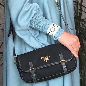 Prada Nylon Jacquard Crossbody Bag